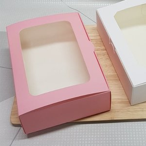 창문상자 핑크(소 18x12x5cm /10장)화과자.마카롱.선물포장.다용도상자
