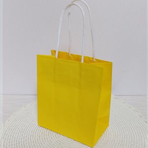 쨍한노랑 쇼핑백(미니 16+9x18cm /10장) 단단한쇼핑백.화장품선물.쁘띠쇼핑백