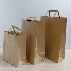 친환경 알뜰 종이쇼핑백(80g지)(2가지사이즈/100장)베이커리봉투.가벼운쇼핑백.가성비봉투